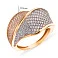 Золотое кольцо с фианитами (арт. 152883) – изображение 2