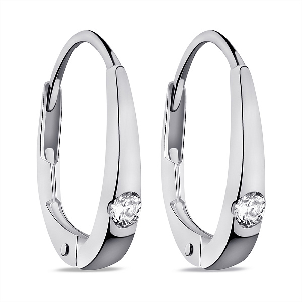 Сережки зі срібла з фіанітами (арт. 7502/9773) – зображення 1