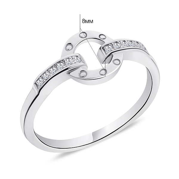 Серебряное кольцо с фианитами (арт. 7501/5744) – изображение 2