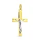 Крестик с распятием из желтого и белого золота (арт. 500377ж) – изображение 1