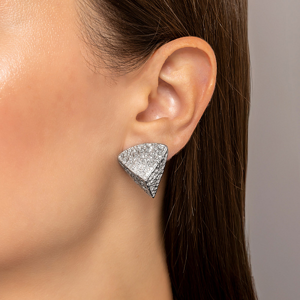 Серьги из белого золота Francelli (арт. е1091995б) – изображение 4