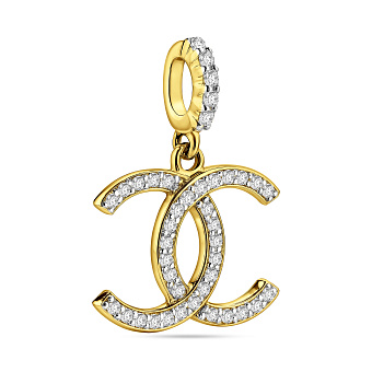 Подвес из желтого золота с фианитами (арт. 440502ж)