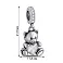 Серебряный подвес Мишка с крупным фианитом (арт. 7903/4371) – изображение 2