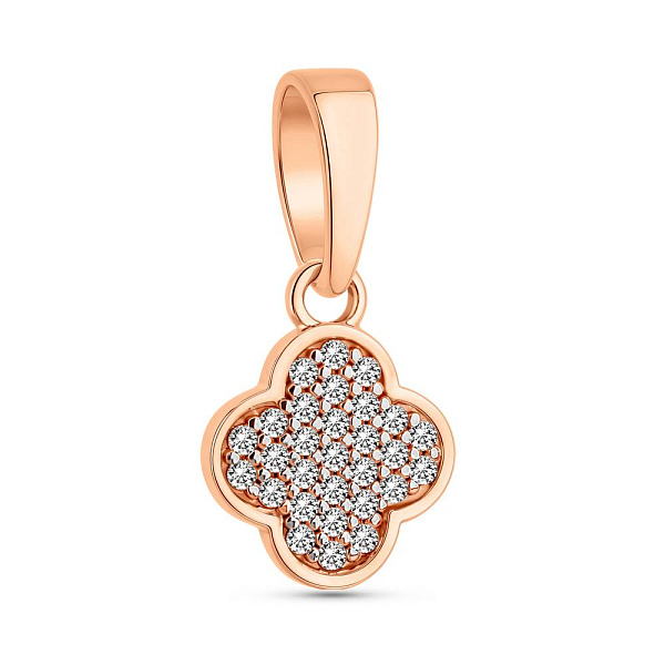 Золотая подвеска с фианитами (арт. 441238) – изображение 1