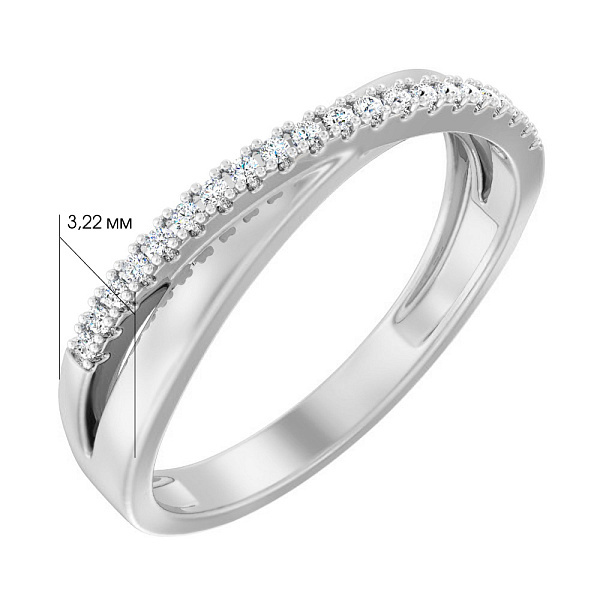 Золотое кольцо с бриллиантами (арт. К011055010б) – изображение 2