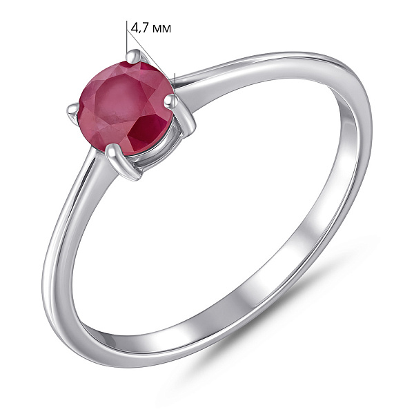 Серебряное кольцо з рубином (арт. 7501/2194446Р) – изображение 2