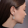 Сережки-подвески из белого золота с фианитами (арт. 102240б) – изображение 2