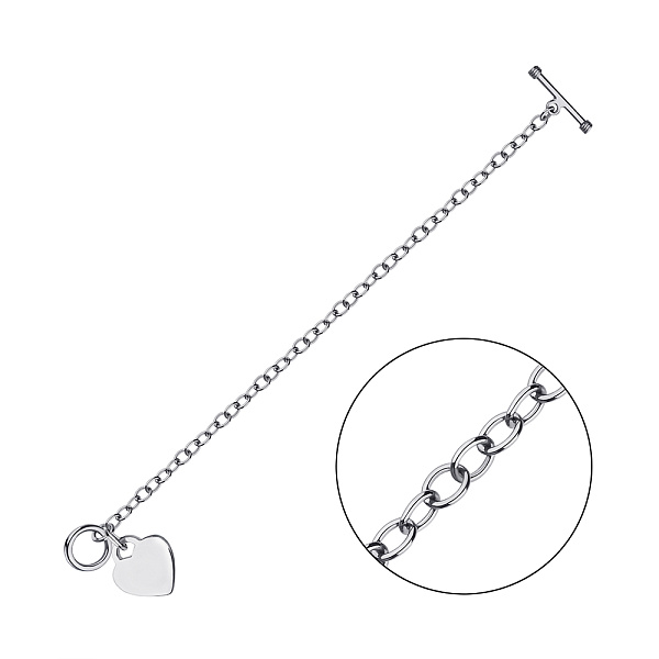 Серебряный браслет с подвеской (арт. 7509/3174) – изображение 1