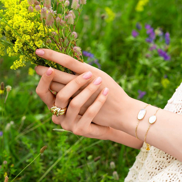 Золотий браслет Diva з перламутром (арт. 324761жп) – зображення 4