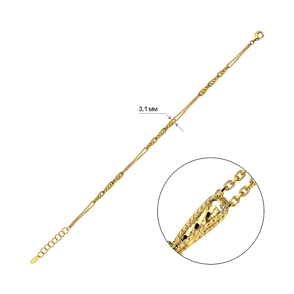 Золотой браслет Francelli (арт. 3261143ж) – изображение 4