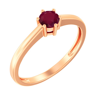 Золотое кольцо с рубином (арт. 141093Пр)