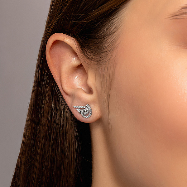 Золоті сережки з діамантами (арт. 2192123202) – зображення 2