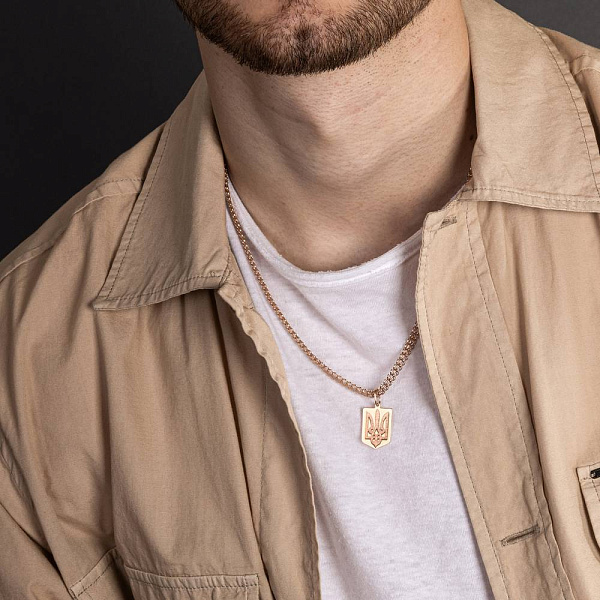 Золотой подвес Герб Украины-Трезубец (арт. 440898) – изображение 2