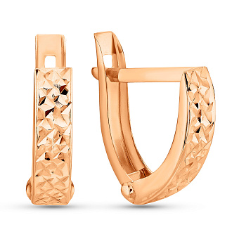 Фото Золотые серьги без камней (арт. 109530)