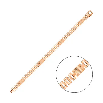 Золотой браслет с алмазной насечкой (арт. 3261207)