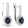 Серьги из белого золота с сапфиром и бриллиантами (арт. С011785бс) – изображение 4