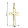 Золотий натільний хрестик з розп'яттям (арт. 501367ж) – зображення 2