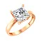 Золота каблучка з фіанітом (арт. 140709) – зображення 1