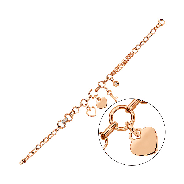 Золотий браслет з підвісками (арт. 3261129П4) – зображення 1