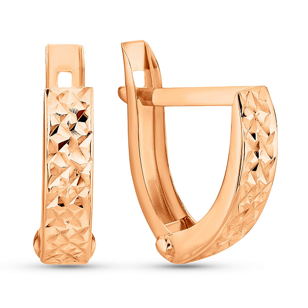 Золоті сережки без каміння (арт. 109530) – зображення 1