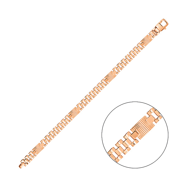 Золотой браслет с алмазной насечкой (арт. 3261207) – изображение 1