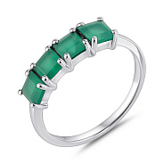 Фото Серебряное кольцо с агатом (арт. 7501/2189640Аз)