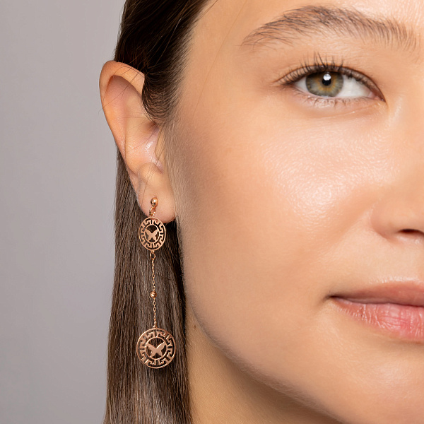 Серьги Олимпия из красного золота (арт. 1091560) – изображение 2