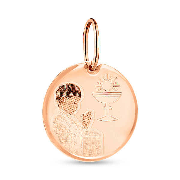 Ладанка з червоного золота На перше причастя (арт. 440998Х) – зображення 1