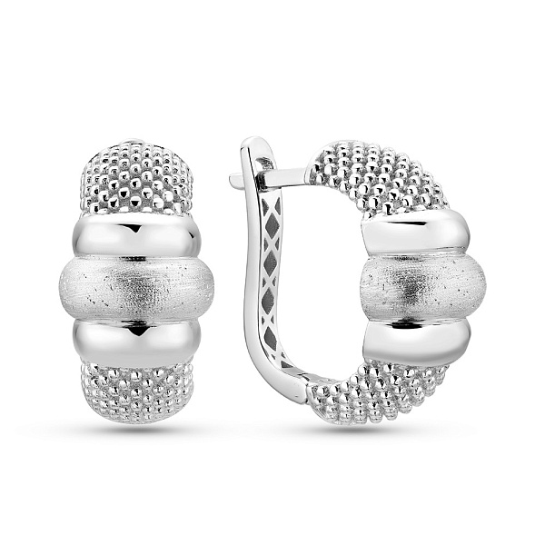 Серьги из белого золота (арт. 1092021бм) – изображение 1