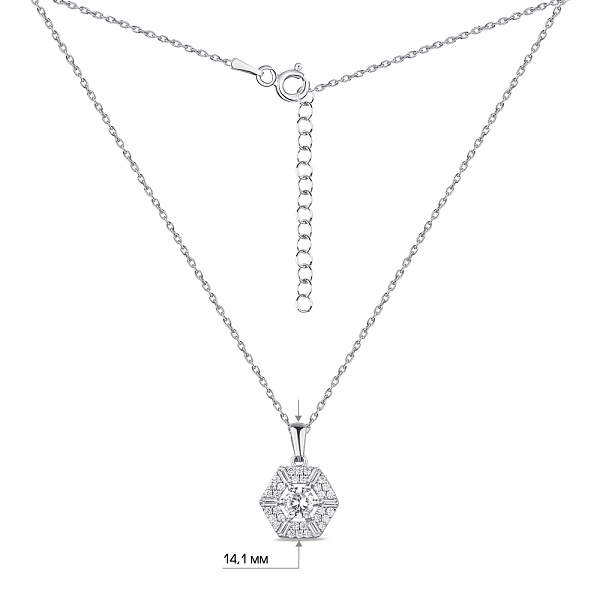 Серебряное колье с фианитами (арт. 7507/1714) – изображение 3