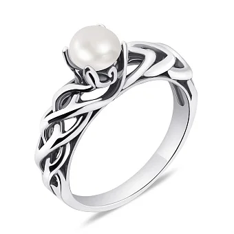 Срібна каблучка з перлиною (арт. 7901/0847.10жб)