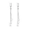 Серебряные сережки-подвески с фианитами (арт. 7502/4184) – изображение 1