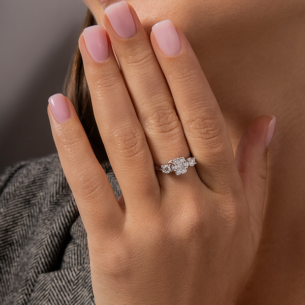 Золота каблучка з діамантами (арт. К011627080б) – зображення 5