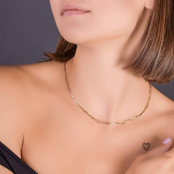 Кольє з жовтого золота Francelli (арт. 352421жмлн) – зображення 2