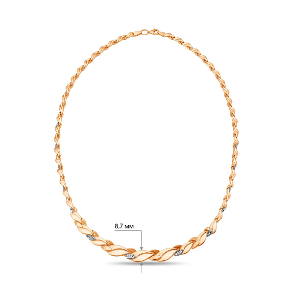 Кольє з червоного золота з родіюванням (арт. 370042р) – зображення 2