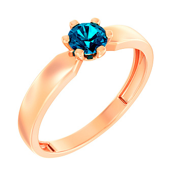 Кольцо золотое с топазом лондон (арт. 140814Пл)