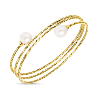 Браслет манжет золотий з перлами (арт. 324891жпрлб)