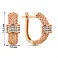 Золотые серьги с фианитами (арт. 1092013) – изображение 7