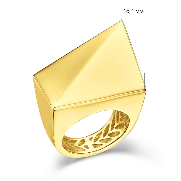 Масивна каблучка з жовтого золота  Francelli (арт. 156524ж) – зображення 8