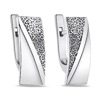 Сережки зі срібла з візерунком (арт. 7902/408сп)