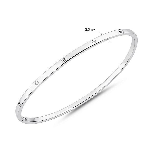 Серебряный жесткий браслет (арт. 7509/1706/2) – изображение 2