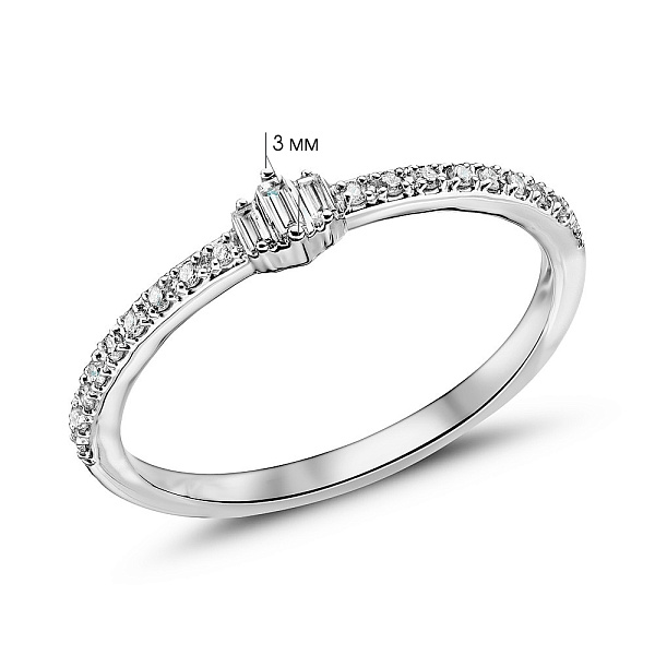 Кольцо из белого золота с бриллиантами (арт. К341359015б) – изображение 2