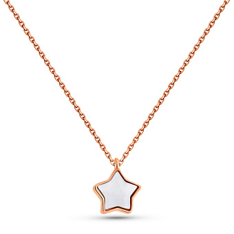 Золотое колье с перламутром (арт. 352591п)