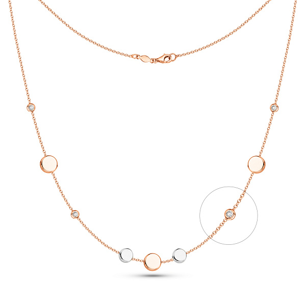 Золоте кольє з фіанітами (арт. 352658кб) – зображення 1