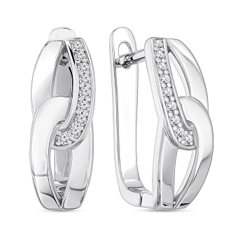 Серьги из серебра с фианитами (арт. 7502/10065)