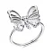 Срібна каблучка Метелик з перламутром і фіанітами (арт. 7501/6832п) – зображення 1