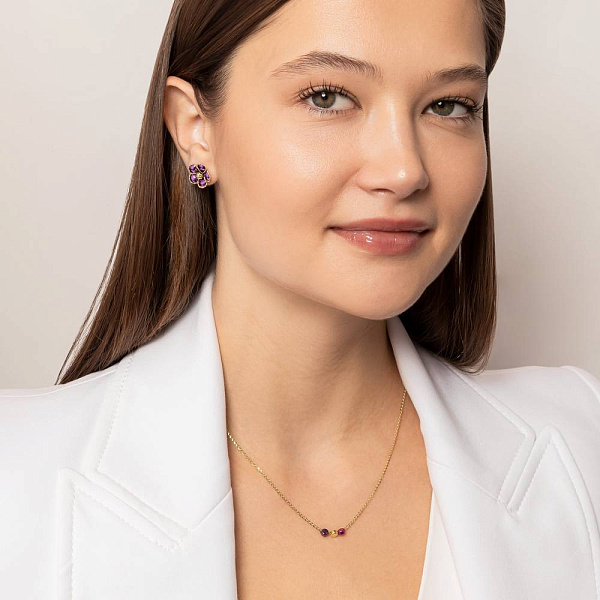 Кольє з жовтого золота Francelli (арт. 352918жфмлн) – зображення 3