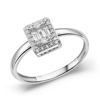 Каблучка з білого золота з діамантами (арт. К011232020б)