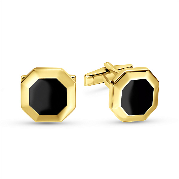 Золоті запонки з емаллю (арт. 210070жеч) – зображення 1