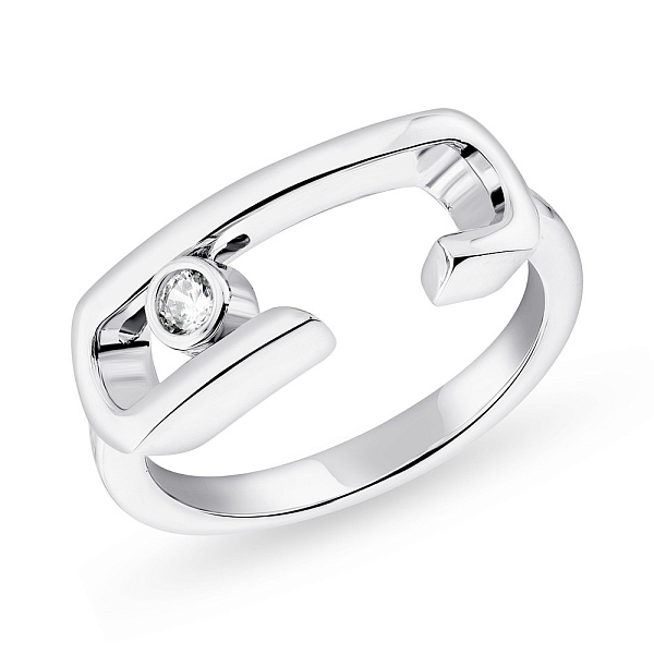 Кольцо из серебра с фианитом (арт. 7501/5095) – изображение 1